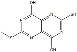 2-Mercapto-6-methylthiopyrimido[5,4-d]pyrimidine-4,8-diol Struktur