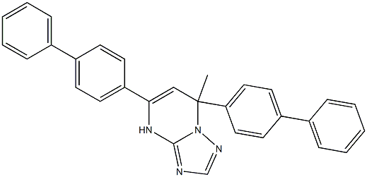 4,7-Dihydro-7-methyl-5,7-bis(1,1'-biphenyl-4-yl)[1,2,4]triazolo[1,5-a]pyrimidine,,结构式