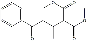 2-[4-Oxo-4-phenylbutan-2-yl]malonic acid dimethyl ester,,结构式