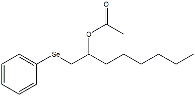 1-(フェニルセレノ)-2-アセトキシオクタン 化学構造式