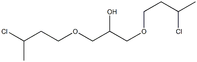 1,3-ビス(3-クロロブトキシ)-2-プロパノール 化学構造式