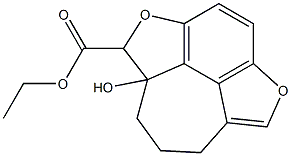 9a-Hydroxy-7,8,9,9a-tetrahydro-2,5-dioxa-1H-cyclohept[jkl]-as-indacene-1-carboxylic acid ethyl ester 结构式