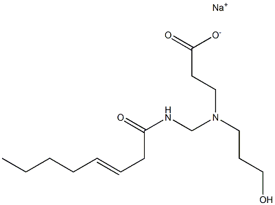 3-[N-(3-Hydroxypropyl)-N-(3-octenoylaminomethyl)amino]propionic acid sodium salt Structure