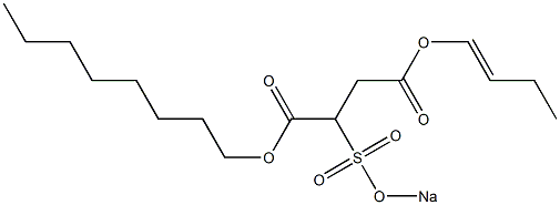 2-(Sodiosulfo)succinic acid 1-octyl 4-(1-butenyl) ester 结构式