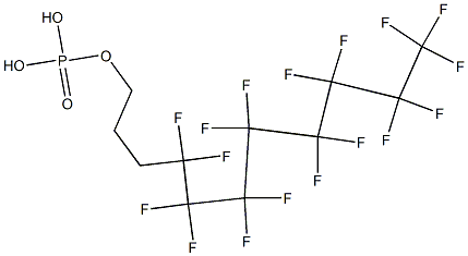 Phosphoric acid hydrogen (4,4,5,5,6,6,7,7,8,8,9,9,10,10,11,11,11-heptadecafluoroundecan-1-yl) ester Structure