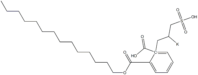 Phthalic acid 1-tetradecyl 2-(2-potassiosulfopropyl) ester Structure