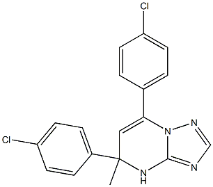 4,5-Dihydro-5-methyl-5,7-bis(4-chlorophenyl)[1,2,4]triazolo[1,5-a]pyrimidine,,结构式