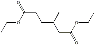 (3S)-3-メチルアジピン酸ジエチル 化学構造式