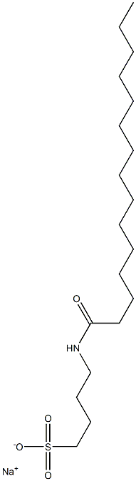 4-Pentadecanoylamino-1-butanesulfonic acid sodium salt Structure