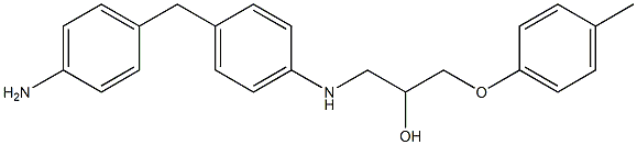 N-[3-(4-Methylphenoxy)-2-hydroxypropyl][1,1'-methylenebisbenzene]-4,4'-diamine Structure