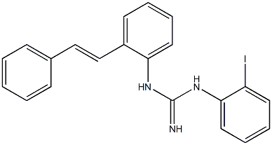 1-(2-Iodophenyl)-3-[2-[(E)-2-phenylethenyl]phenyl]guanidine Structure