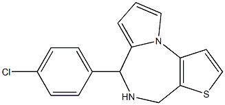 6-(4-Chlorophenyl)-5,6-dihydro-4H-pyrrolo[1,2-a]thieno[2,3-f][1,4]diazepine 结构式