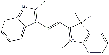 1,3,3-Trimethyl-2-[2-(2-methyl-7H-indol-3-yl)vinyl]-3H-indolium,,结构式