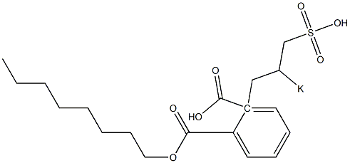Phthalic acid 1-octyl 2-(2-potassiosulfopropyl) ester,,结构式