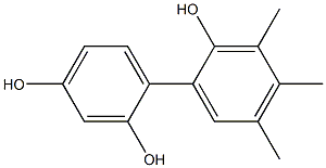 3',4',5'-Trimethyl-1,1'-biphenyl-2,2',4-triol Structure