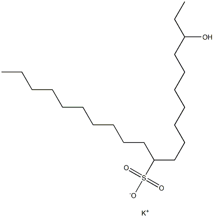 3-ヒドロキシヘニコサン-11-スルホン酸カリウム 化学構造式