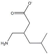 3-(Aminiomethyl)-5-methylhexanoic acid anion Structure