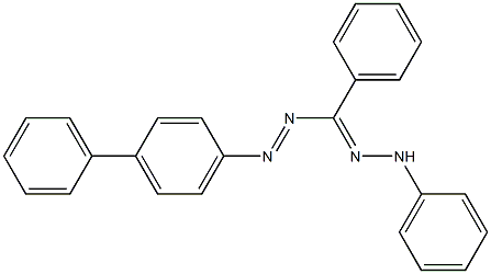 1-(4-ビフェニリル)-3,5-ジフェニルホルマザン 化学構造式