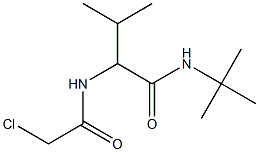 N-[(1S)-1-(tert-ブチルカルバモイル)イソブチル]クロロアセトアミド 化学構造式