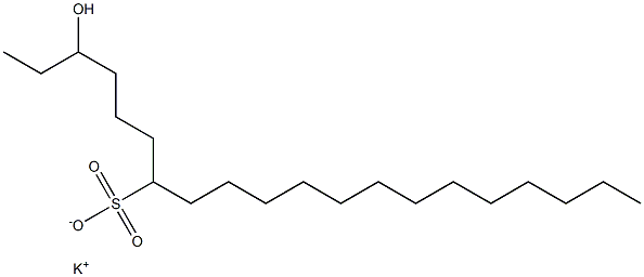 3-Hydroxyicosane-7-sulfonic acid potassium salt Struktur
