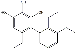 5-Ethyl-4-(2,3-diethylphenyl)benzene-1,2,3-triol 结构式