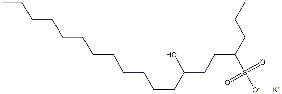 7-Hydroxynonadecane-4-sulfonic acid potassium salt Struktur