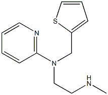 N-メチル-N'-(2-ピリジニル)-N'-(2-チエニルメチル)-1,2-エタンジアミン 化学構造式