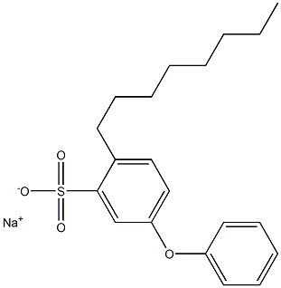2-Octyl-5-phenoxybenzenesulfonic acid sodium salt Structure