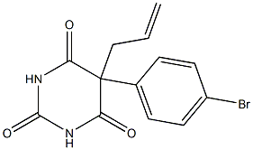 5-アリル-5-(p-ブロモフェニル)バルビツル酸 化学構造式