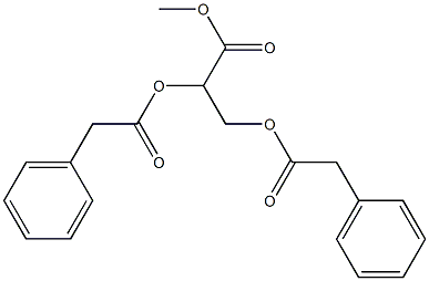 (+)-2-O,3-O-Bis(phenylacetyl)-D-glyceric acid methyl ester Struktur