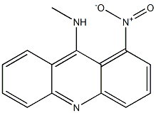 N-(1-ニトロアクリジン-9-イル)メタンアミン 化学構造式
