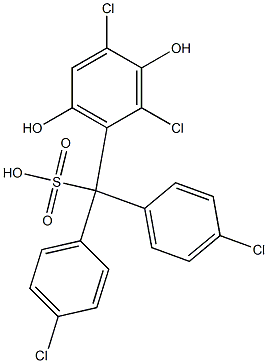 (2,4-Dichloro-3,6-dihydroxyphenyl)bis(4-chlorophenyl)methanesulfonic acid