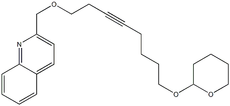 2-[8-[(Tetrahydro-2H-pyran)-2-yloxy]-3-octynyloxymethyl]quinoline 结构式