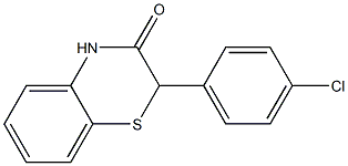 2-(4-クロロフェニル)-2H-1,4-ベンゾチアジン-3(4H)-オン 化学構造式