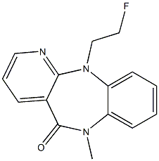 6,11-Dihydro-11-(2-fluoroethyl)-6-methyl-5H-pyrido[2,3-b][1,5]benzodiazepin-5-one Struktur