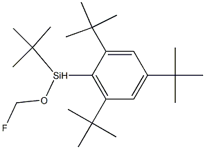 tert-Butylfluoromethoxy(2,4,6-tri-tert-butylphenyl)silane Structure