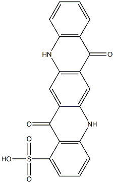 5,7,12,14-テトラヒドロ-7,14-ジオキソキノ[2,3-b]アクリジン-1-スルホン酸 化学構造式