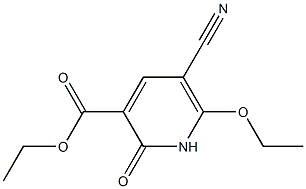 5-Cyano-6-ethoxy-1,2-dihydro-2-oxopyridine-3-carboxylic acid ethyl ester,,结构式