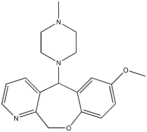 5,11-Dihydro-5-(4-methyl-1-piperazinyl)-7-methoxy[1]benzoxepino[3,4-b]pyridine,,结构式