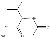 (2S)-2-(アセチルアミノ)-3-メチル酪酸ナトリウム 化学構造式