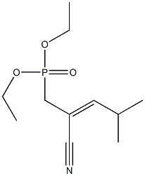 [2-Cyano-4-methyl-2-pentenyl]phosphonic acid diethyl ester,,结构式
