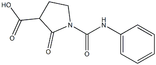 1-[(Phenylamino)carbonyl]-2-oxopyrrolidine-3-carboxylic acid Struktur