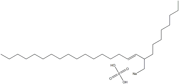 硫酸2-オクチル-3-ノナデセニル=ナトリウム 化学構造式