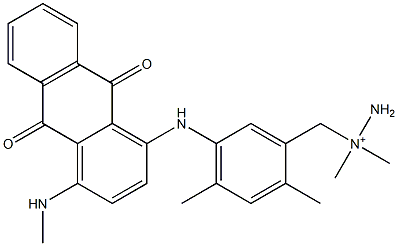 1-[[5-[[[9,10-Dihydro-9,10-dioxo-4-(methylamino)anthracen]-1-yl]amino]-2,4-dimethylphenyl]methyl]-1,1-dimethylhydrazinium Struktur