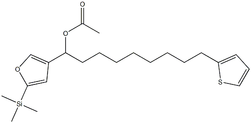 Acetic acid 1-[5-(trimethylsilyl)-3-furyl]-9-(2-thienyl)nonyl ester Structure