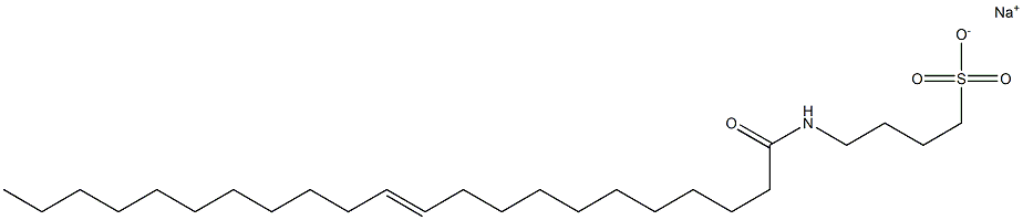 4-[(1-Oxo-11-docosen-1-yl)amino]-1-butanesulfonic acid sodium salt,,结构式