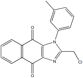 2-(クロロメチル)-1-(3-メチルフェニル)-1H-ナフト[2,3-d]イミダゾール-4,9-ジオン 化学構造式