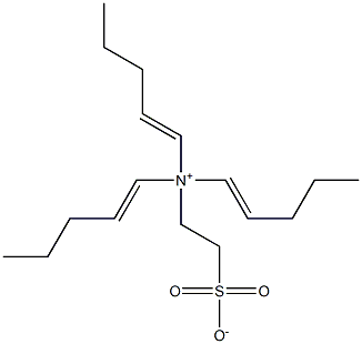 N,N-ジ(1-ペンテニル)-N-(2-スルホナトエチル)-1-ペンテン-1-アミニウム 化学構造式