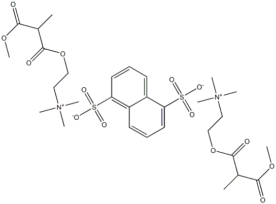 Bis[2-[2-(methoxycarbonyl)propionyloxy]ethyltrimethylammonium]1,5-naphthalenedisulfonate 结构式