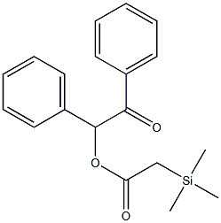 Trimethylsilylacetic acid 1,2-diphenyl-2-oxoethyl ester Structure